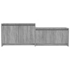 Meuble TV Gris Design Effet Chêne - 146,5 cm-Mon Meuble TV-6