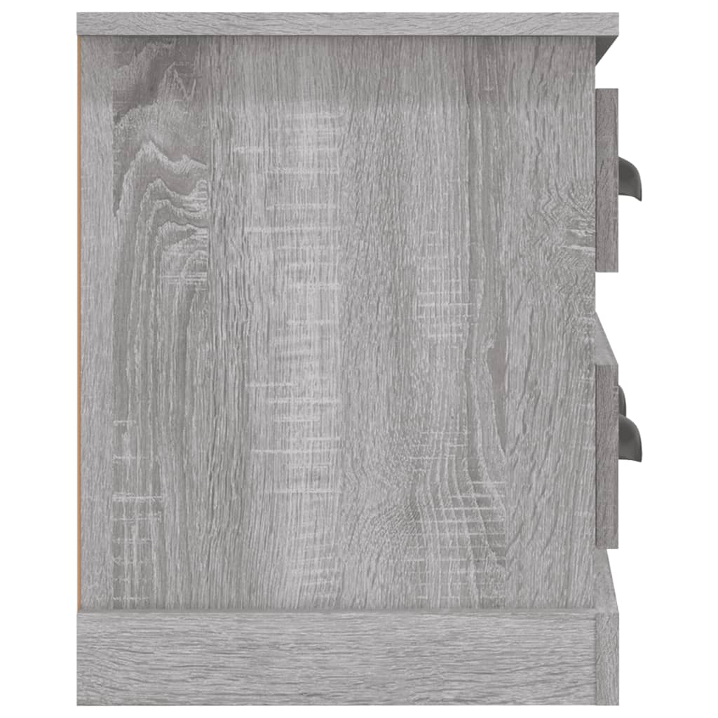 Meuble TV Gris Effet Bois - 100 cm-Mon Meuble TV-Blanc-1-7