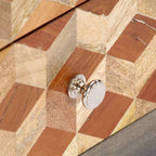Meuble TV Gris en Bois Massif de Manguier - 120 cm-Mon Meuble TV-6
