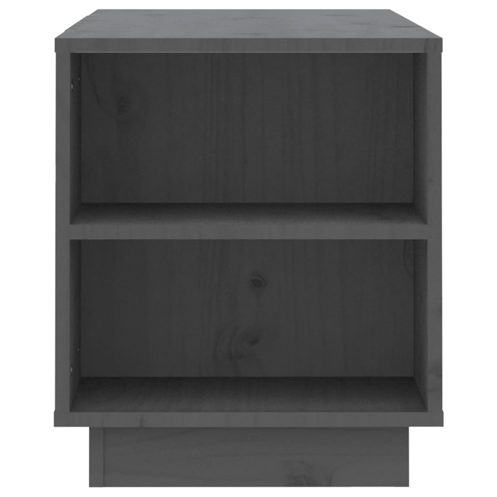 Meuble TV Gris en Pin Massif - 110 cm-Mon Meuble TV-Gris-6