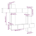 Meuble TV Gris et Blanc Effet Béton - 9 Pièces-Mon Meuble TV-Gris béton-1-6