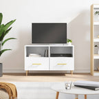 Meuble TV Gris et Or Effet Béton - 80 cm-Mon Meuble TV-Blanc-1-14