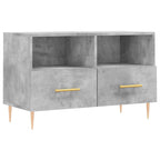 Meuble TV Gris et Or Effet Béton - 80 cm-Mon Meuble TV-Noir-1-2