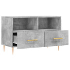 Meuble TV Gris et Or Effet Béton - 80 cm-Mon Meuble TV-Noir-1-6
