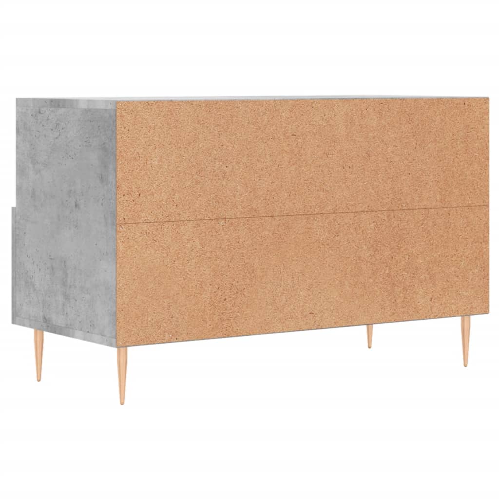 Meuble TV Gris et Or Effet Béton - 80 cm-Mon Meuble TV-Noir-1-8