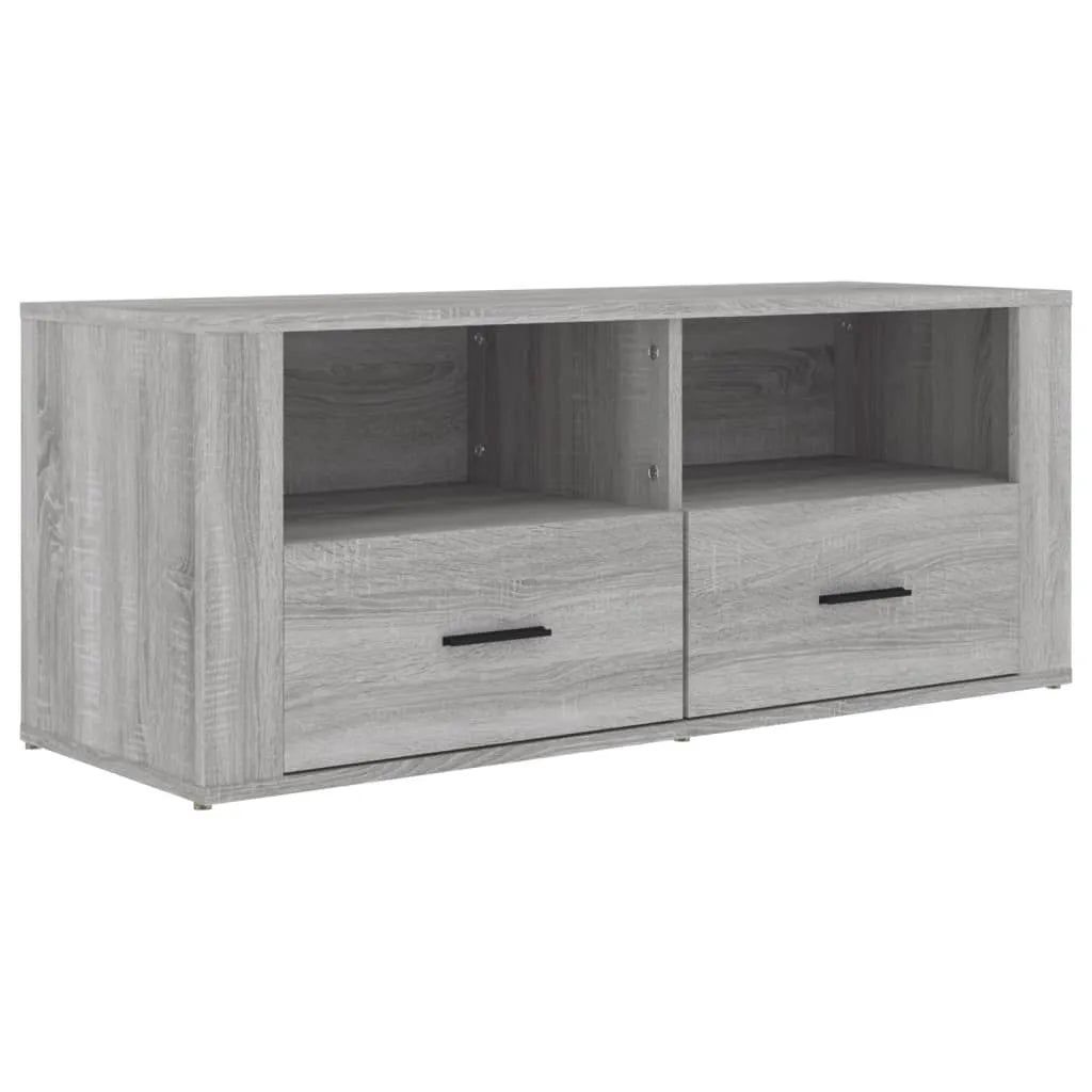 Meuble TV Gris Foncé Effet Bois - 100 cm-Mon Meuble TV-Sonoma gris-1-2