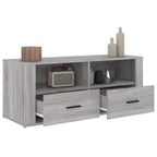 Meuble TV Gris Foncé Effet Bois - 100 cm-Mon Meuble TV-Sonoma gris-1-5