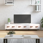 Meuble TV Gris Mat Effet Chêne - 150 cm-Mon Meuble TV-Blanc-1-15