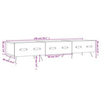 Meuble TV Gris Mat Effet Chêne - 150 cm-Mon Meuble TV-Gris béton-1-12