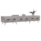Meuble TV Gris Mat Effet Chêne - 150 cm-Mon Meuble TV-Gris béton-1-3