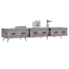 Meuble TV Gris Mat Effet Chêne - 150 cm-Mon Meuble TV-Gris béton-1-4