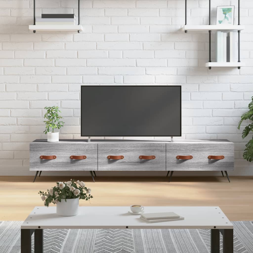 Meuble TV Gris Mat Effet Chêne - 150 cm-Mon Meuble TV-Sonoma gris-1-2