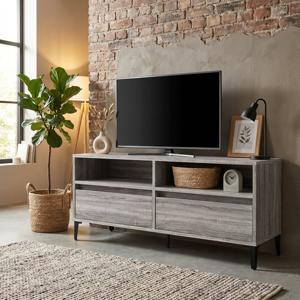 meuble-tv-gris-moderne-effet-chene-et-metal-100-cm-decor