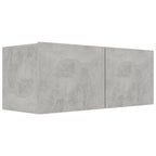 Meuble TV Gris Mural Effet Béton - 7 Pièces-Mon Meuble TV-5