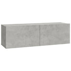 Meuble TV Gris Mural Effet Béton - 7 Pièces-Mon Meuble TV-7