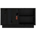Meuble TV Gris Noir en Pin Massif - 70 cm-Mon Meuble TV-Gris-1-6