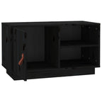 Meuble TV Gris Noir en Pin Massif - 70 cm-Mon Meuble TV-Gris-1-7
