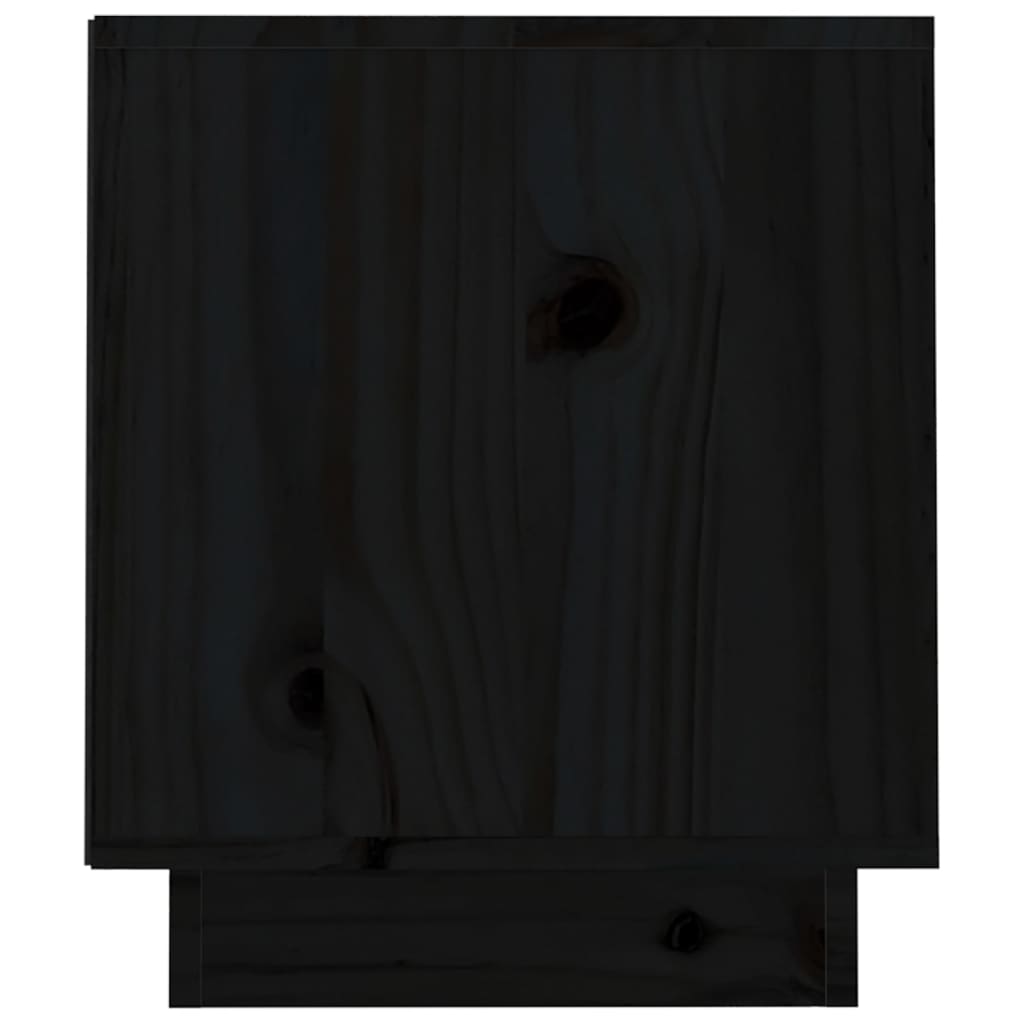 Meuble TV Gris Noir en Pin Massif - 70 cm-Mon Meuble TV-Gris-1-8