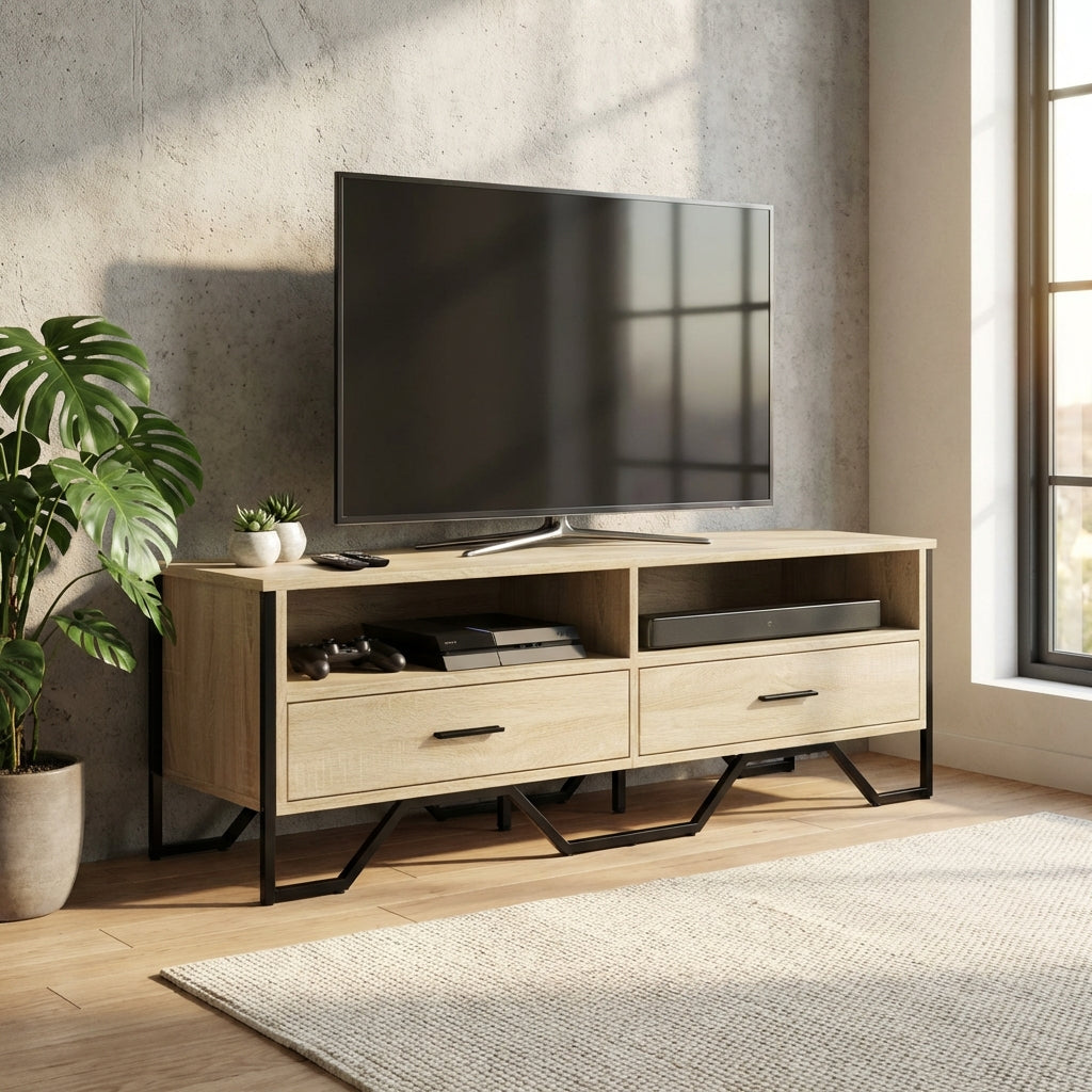 meuble-tv-gris-sable-effet-chene-et-metal-122-cm-decor