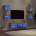 Meuble TV Gris Taupe Effet Chêne - 7 Pièces-Mon Meuble TV-Chêne sonoma-7-1