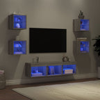 Meuble TV Gris Taupe Effet Chêne - 7 Pièces-Mon Meuble TV-Sonoma gris-7-17