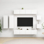 Meuble TV Haut Effet Béton - 8 Pièces-Mon Meuble TV-Blanc-80 cm-19