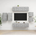 Meuble TV Haut Effet Béton - 8 Pièces-Mon Meuble TV-Gris béton-60 cm-2