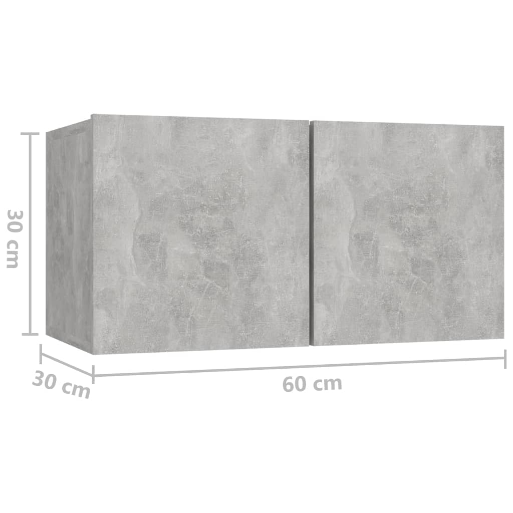 Meuble TV Haut Effet Béton - 8 Pièces-Mon Meuble TV-Gris béton-60 cm-7