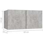 Meuble TV Haut Effet Béton - 8 Pièces-Mon Meuble TV-Gris béton-60 cm-7