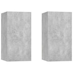 Meuble TV Haut Gris Béton - Lot de 2-Mon Meuble TV-1
