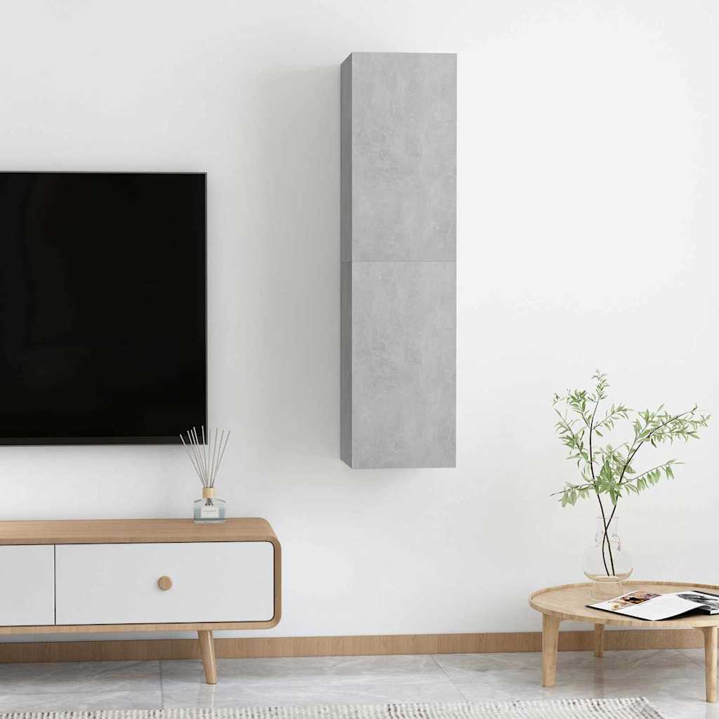 Meuble TV Haut Gris Béton - Lot de 2-Mon Meuble TV-5