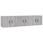 Meuble TV Haut Industriel Effet Sonoma Gris - 3 Pièces-Mon Meuble TV-Blanc-57 cm-2-2