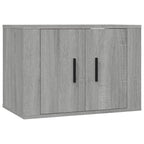 Meuble TV Haut Industriel Effet Sonoma Gris - 3 Pièces-Mon Meuble TV-Blanc-57 cm-2-4