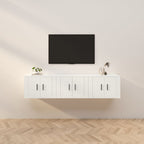 Meuble TV Haut Industriel Effet Sonoma Gris - 3 Pièces-Mon Meuble TV-Blanc-57 cm-3-41