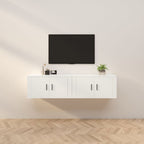 Meuble TV Haut Industriel Effet Sonoma Gris - 3 Pièces-Mon Meuble TV-Blanc-80 cm-2-37