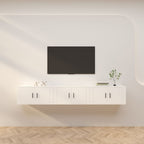 Meuble TV Haut Industriel Effet Sonoma Gris - 3 Pièces-Mon Meuble TV-Blanc-80 cm-3-46