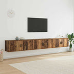 Meuble TV Haut Industriel Effet Sonoma Gris - 3 Pièces-Mon Meuble TV-Bois ancien-100 cm-3-19