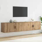 Meuble TV Haut Industriel Effet Sonoma Gris - 3 Pièces-Mon Meuble TV-chêne artisanal-100 cm-2-18