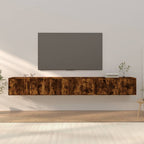 Meuble TV Haut Industriel Effet Sonoma Gris - 3 Pièces-Mon Meuble TV-Chêne fumé-100 cm-3-38
