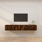 Meuble TV Haut Industriel Effet Sonoma Gris - 3 Pièces-Mon Meuble TV-Chêne fumé-80 cm-3-48