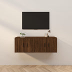 Meuble TV Haut Industriel Effet Sonoma Gris - 3 Pièces-Mon Meuble TV-Chêne marron-57 cm-2-30
