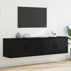 Meuble TV Haut Industriel Effet Sonoma Gris - 3 Pièces-Mon Meuble TV-Chêne noir-80 cm-2-12