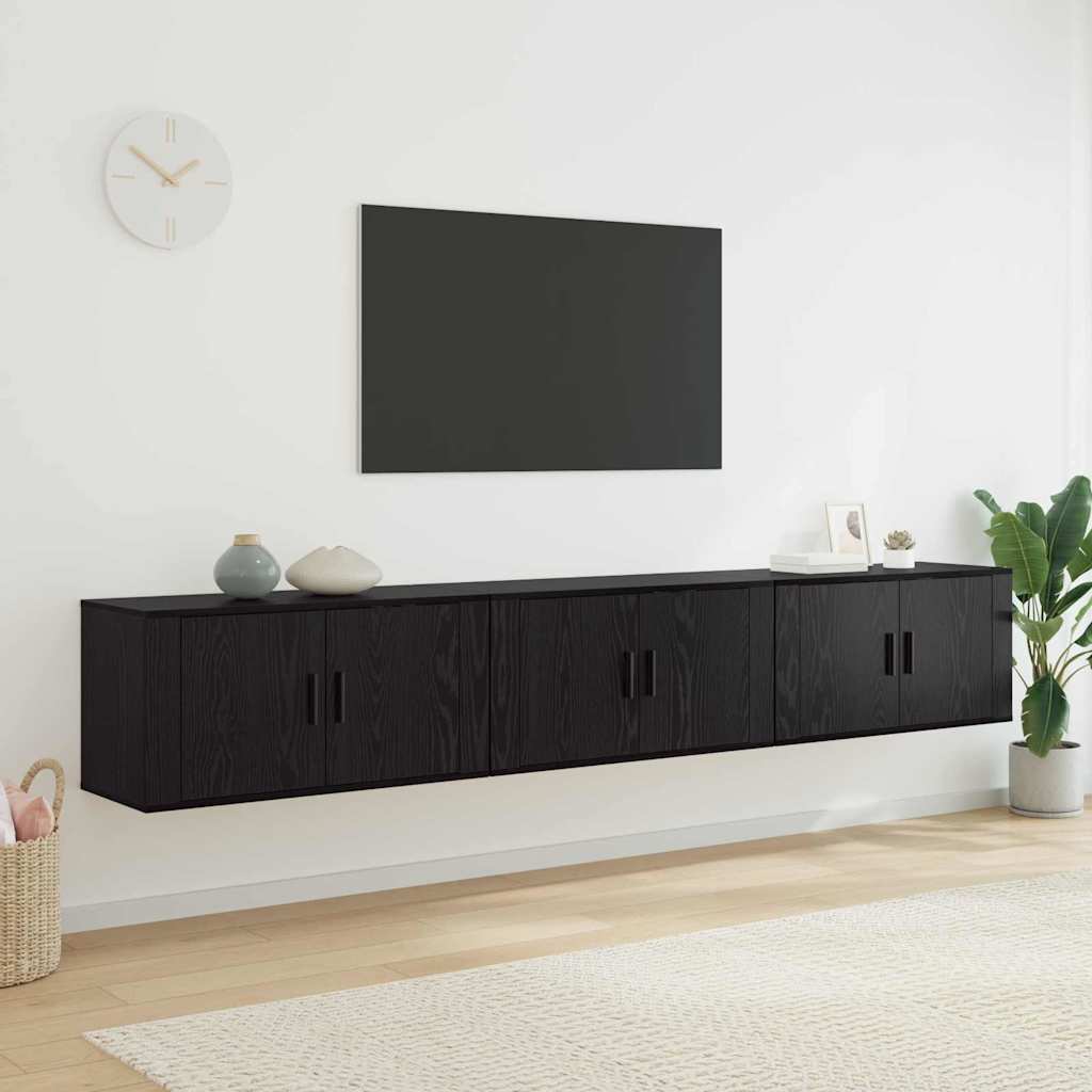 Meuble TV Haut Industriel Effet Sonoma Gris - 3 Pièces-Mon Meuble TV-Chêne noir-80 cm-3-15