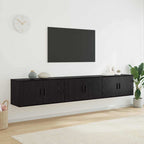 Meuble TV Haut Industriel Effet Sonoma Gris - 3 Pièces-Mon Meuble TV-Chêne noir-80 cm-3-15