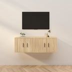 Meuble TV Haut Industriel Effet Sonoma Gris - 3 Pièces-Mon Meuble TV-Chêne sonoma-57 cm-2-29