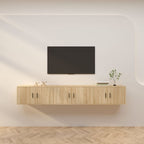 Meuble TV Haut Industriel Effet Sonoma Gris - 3 Pièces-Mon Meuble TV-Chêne sonoma-80 cm-3-44