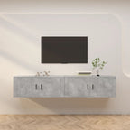 Meuble TV Haut Industriel Effet Sonoma Gris - 3 Pièces-Mon Meuble TV-Gris béton-100 cm-2-22