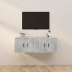 Meuble TV Haut Industriel Effet Sonoma Gris - 3 Pièces-Mon Meuble TV-Gris béton-57 cm-2-26