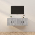 Meuble TV Haut Industriel Effet Sonoma Gris - 3 Pièces-Mon Meuble TV-Sonoma gris-57 cm-2-27