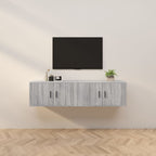 Meuble TV Haut Industriel Effet Sonoma Gris - 3 Pièces-Mon Meuble TV-Sonoma gris-80 cm-2-32
